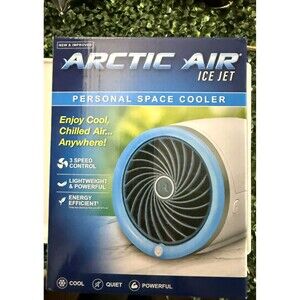 Arctic Air Ice Jet Personal Space Cooler 3-Speed USB-C w/ Ice Packs & Box